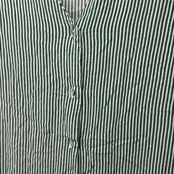 Zara striped ruffle shirt, Size XL - Picture 2 of 4